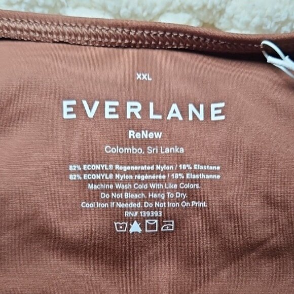 Everlane ReNew Chocolate Brown Bikini Swimsuit Set XXL New Beach Vacation - Picture 2 of 8